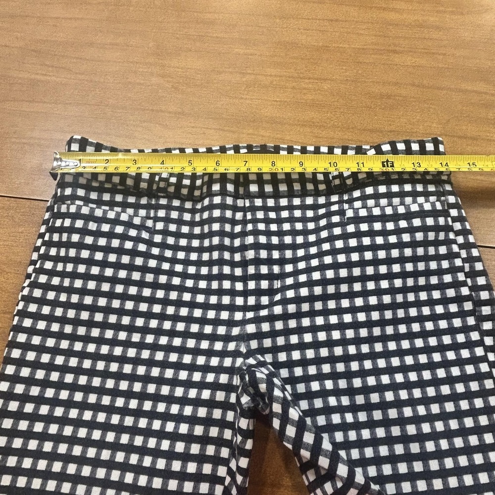 Set 2 Banana Republic Sloan Pants Womens 4 4P Blue Stripe Check Stretch Work - Picture 9 of 12